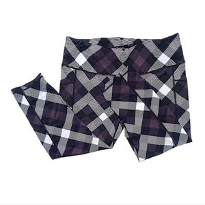 CVG Purple Plaid Capri Leggings